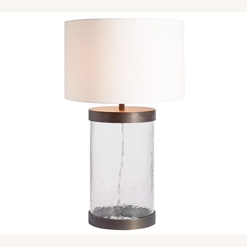 Used Table Lamp Hammered Glass Oil Rubbed Bronze for sale on AptDeco