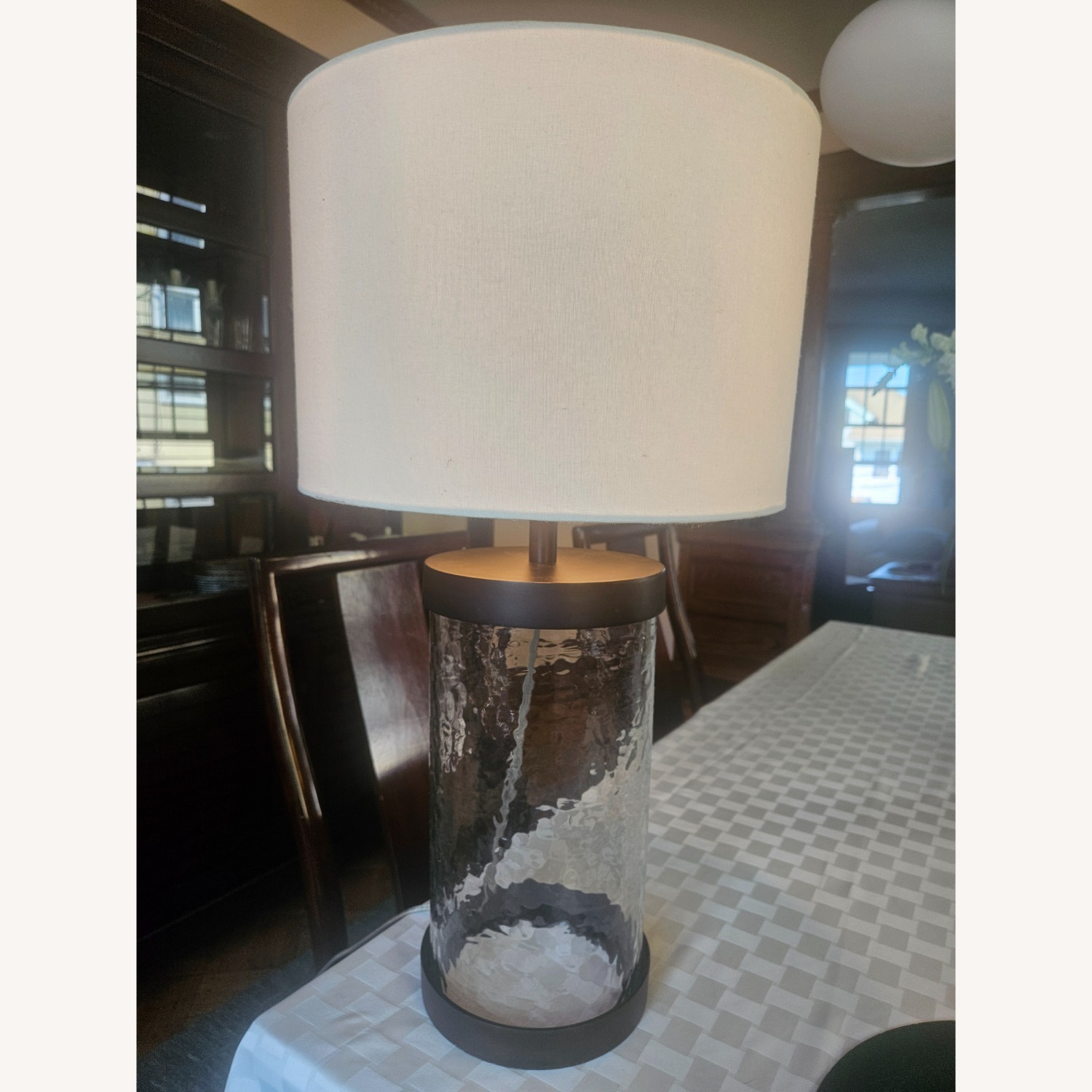 Table Lamp Hammered Glass Oil Rubbed Bronze - image-6