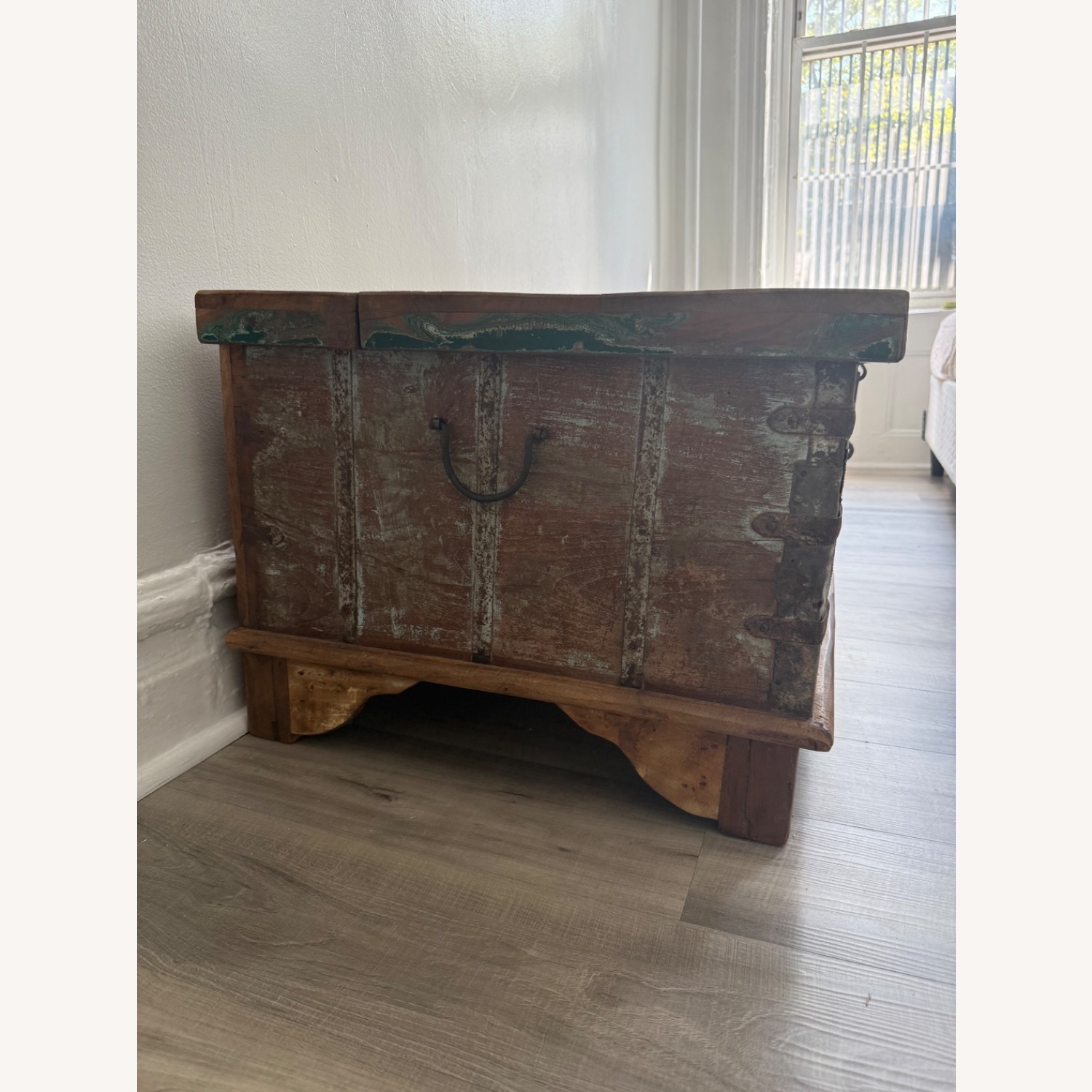 Antique Wooden Chest Trunk - image-4