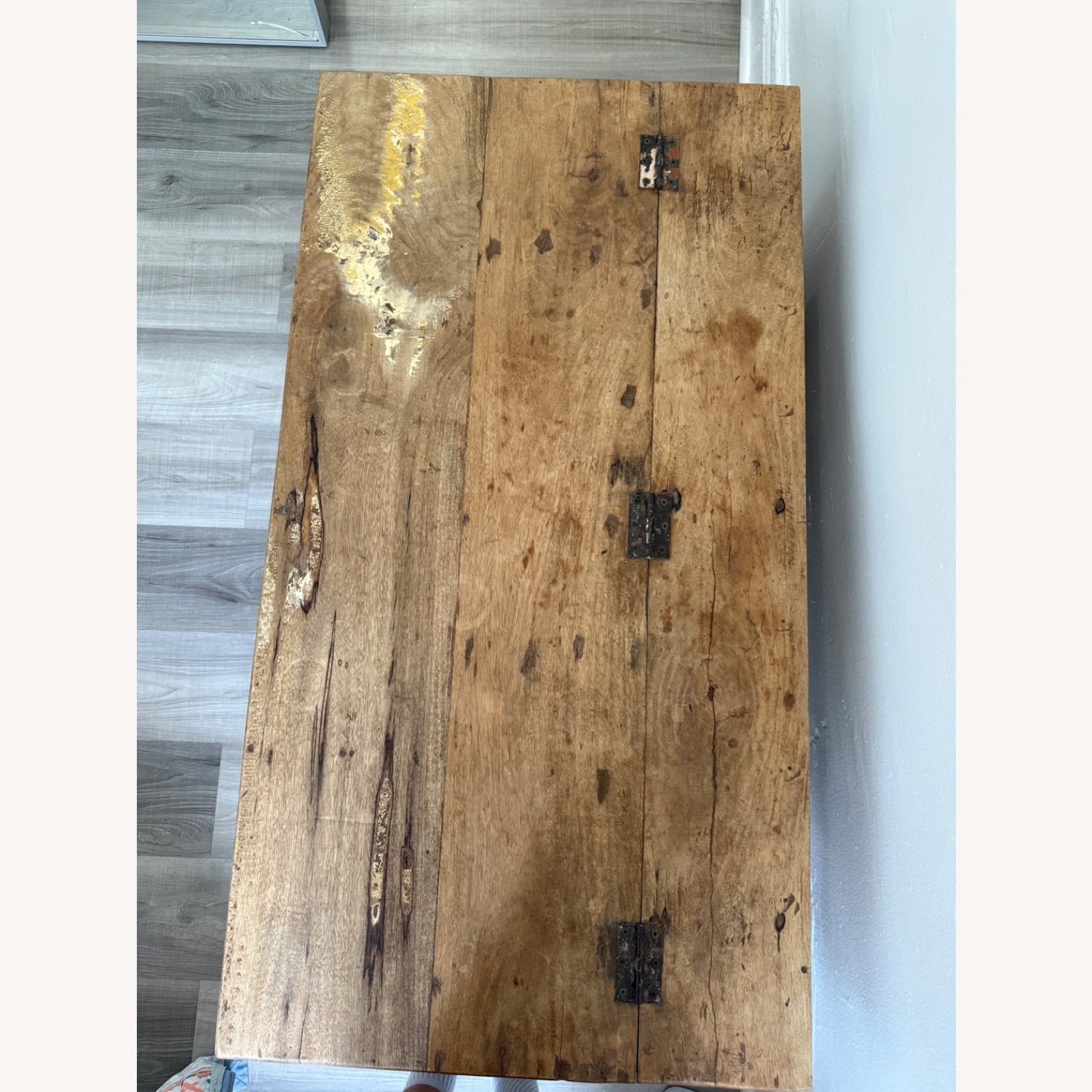 Antique Wooden Chest Trunk - image-3