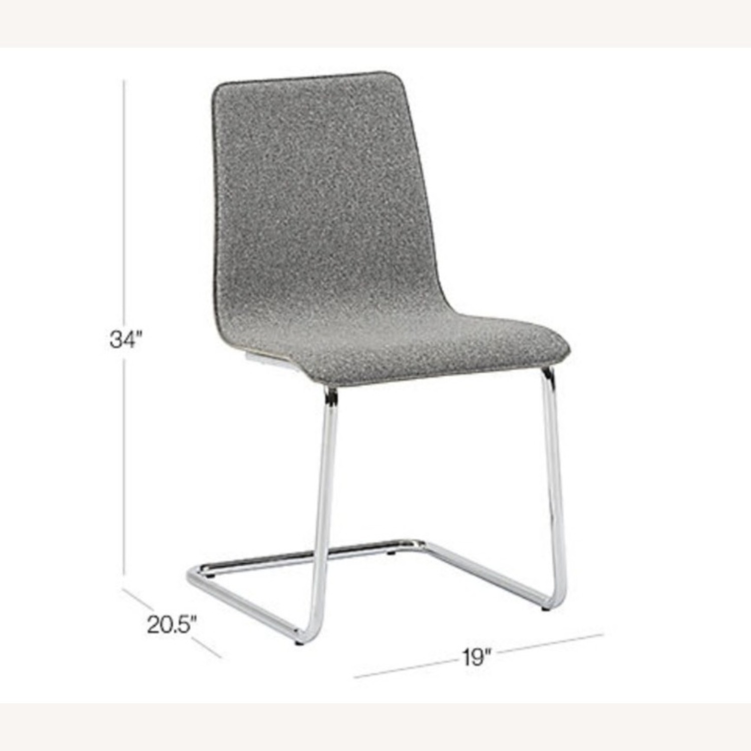 CB2 Pony Tweed Brand Dining Chairs Set of 2  - image-1