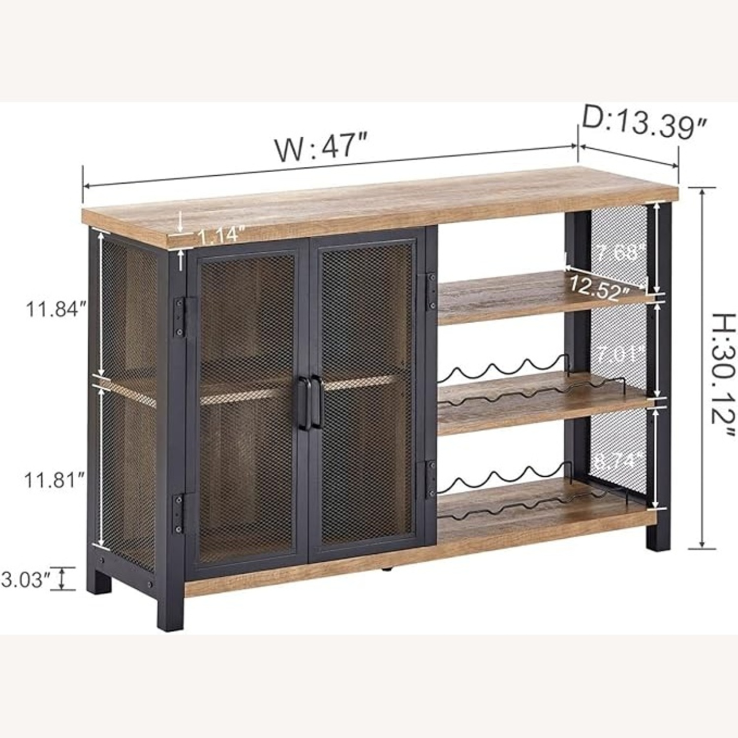 Amazon Industrial Bar Cabinet for Liquor and Glasses - image-4
