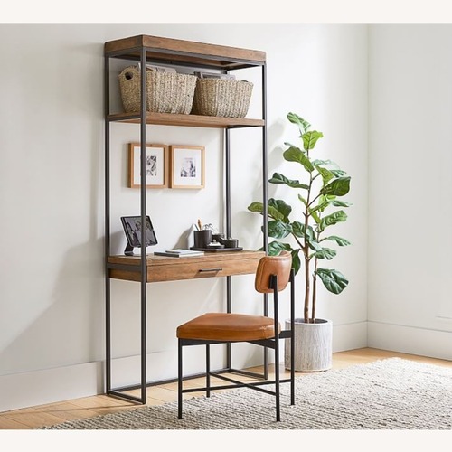 Used Pottery Barn Malcolm Wall Desk & Bookshelf - Pine for sale on AptDeco