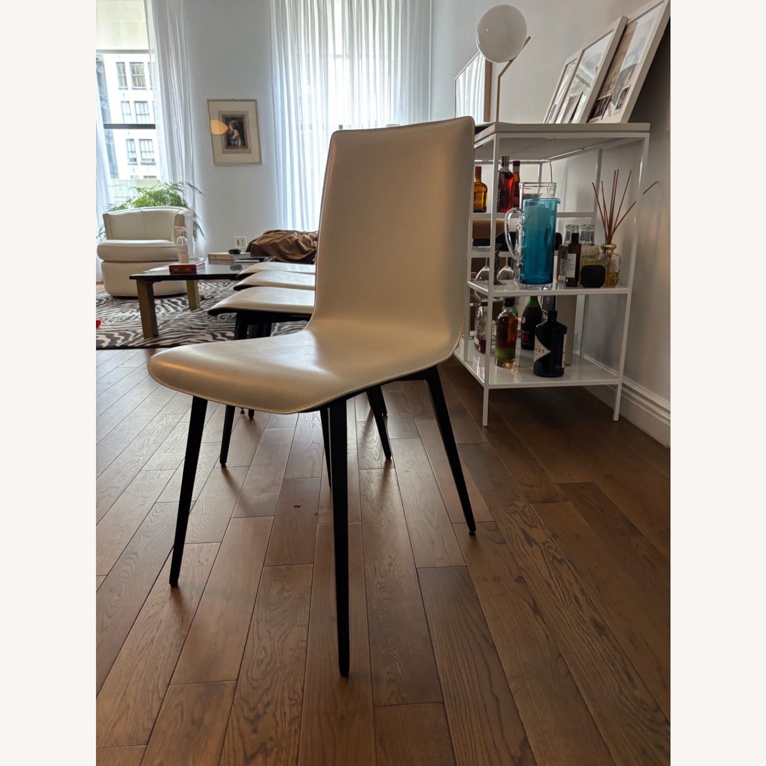 Room & Board Hirsch Ivory Leather Chairs - image-4