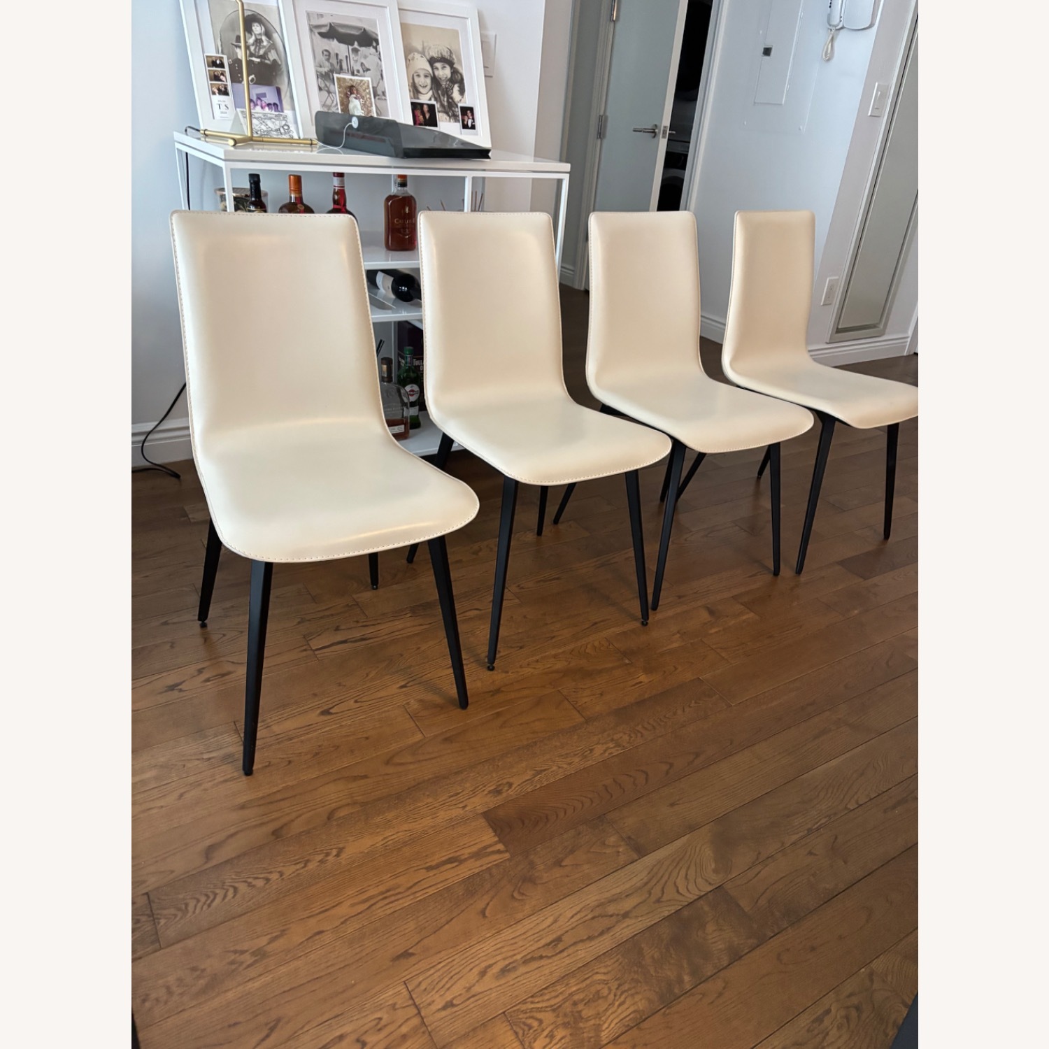 Room & Board Hirsch Ivory Leather Chairs - image-1