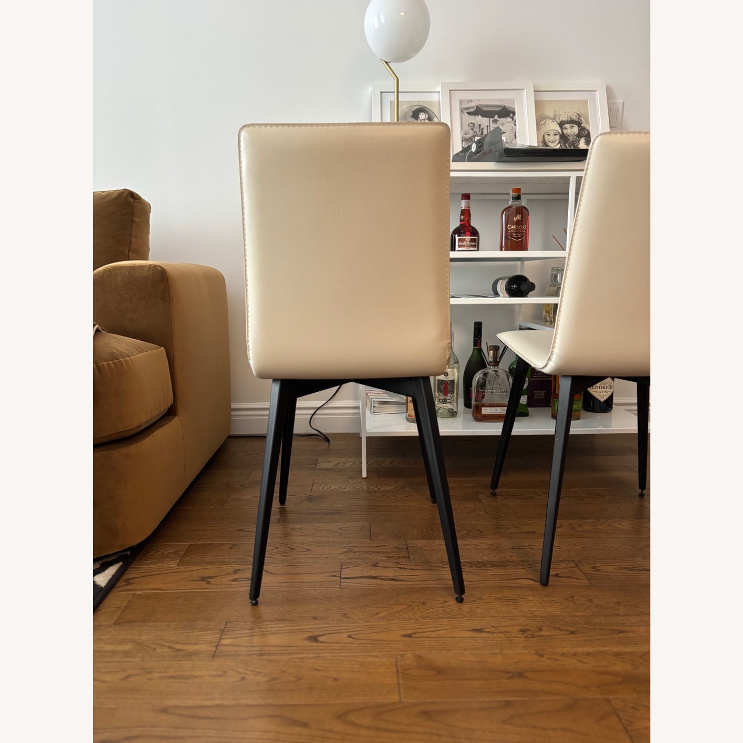 Room & Board Hirsch Ivory Leather Chairs - image-3