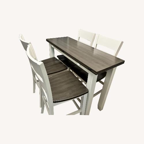 Used Blake Gray Dinign Table Set with 4 Chairs for sale on AptDeco