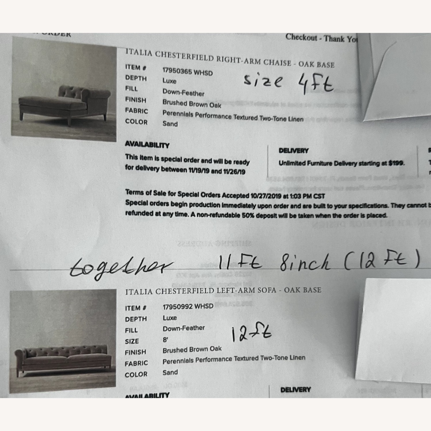 Restoration Hardware Chesterfield Sofa - image-7