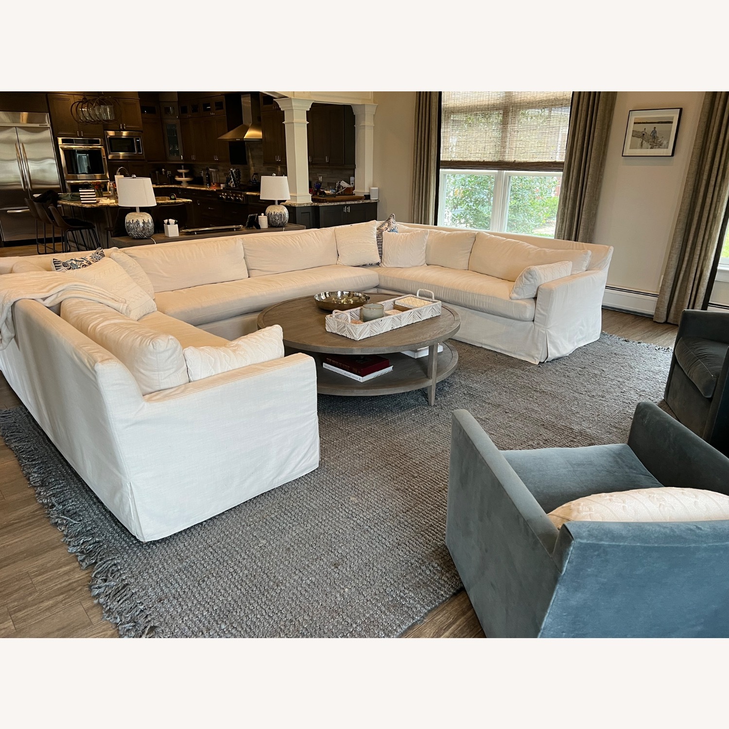 Restoration Hardware Belgian U-Shaped Sectional - image-4