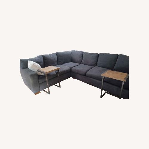 Used Two Piece Sectional with Accent Pillows for sale on AptDeco