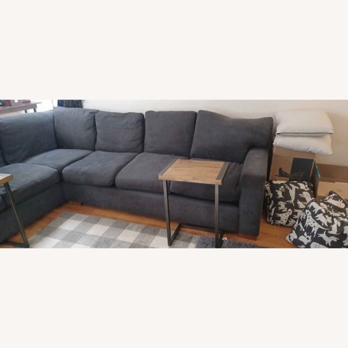 Used Two Piece Sectional with Accent Pillows for sale on AptDeco