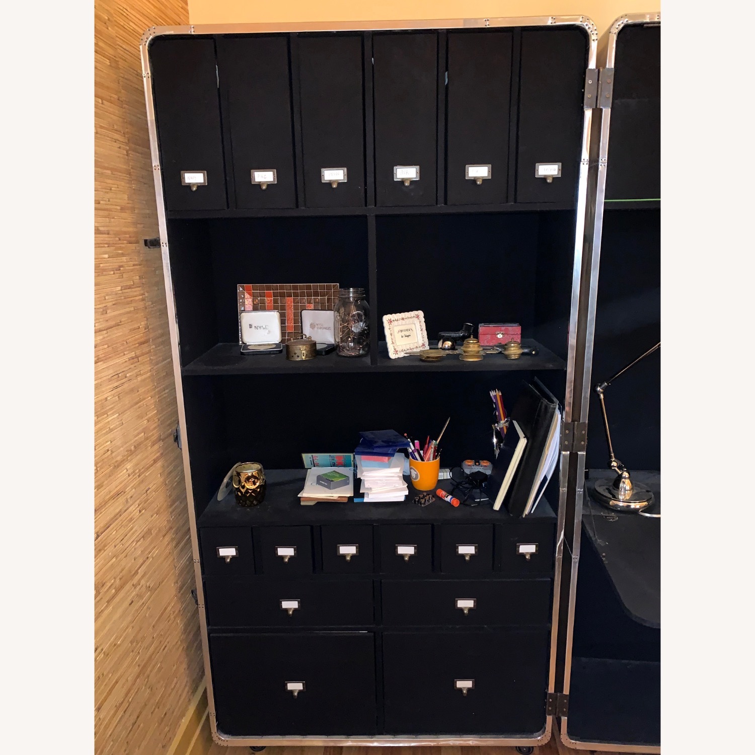 Restoration Hardware Mayfair Steamer Trunk Secretary - image-8