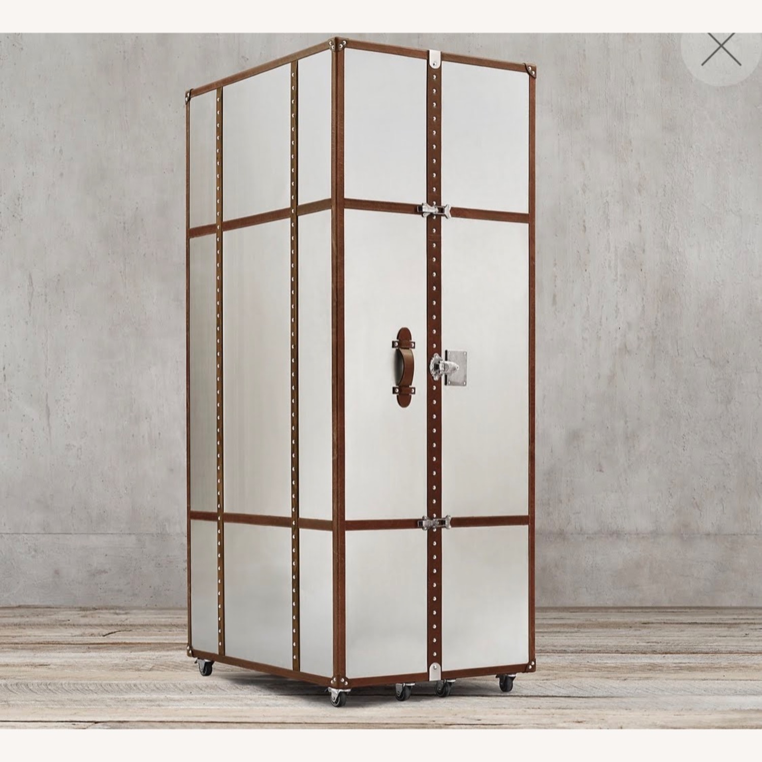 Restoration Hardware Mayfair Steamer Trunk Secretary - image-5