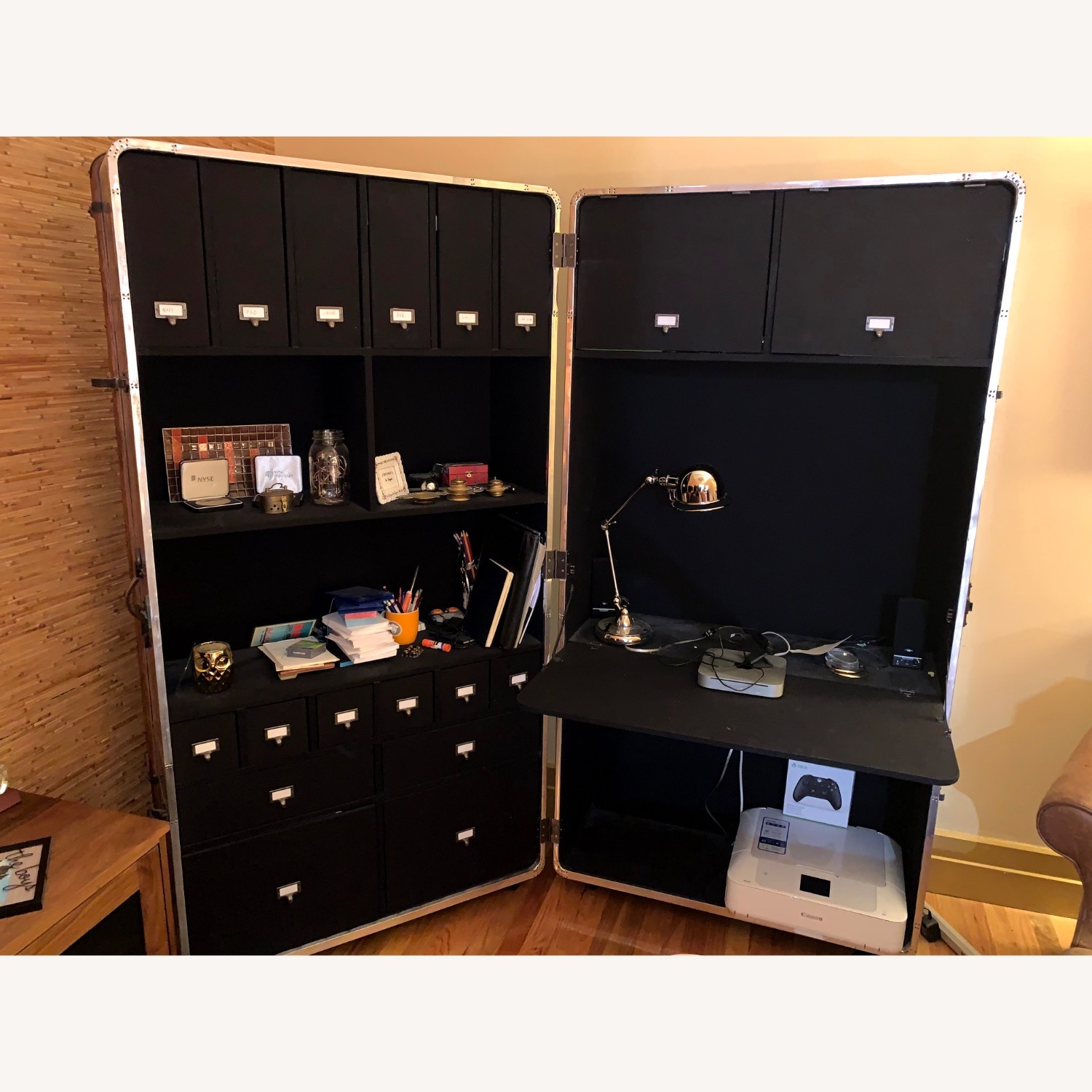 Restoration Hardware Mayfair Steamer Trunk Secretary - image-2