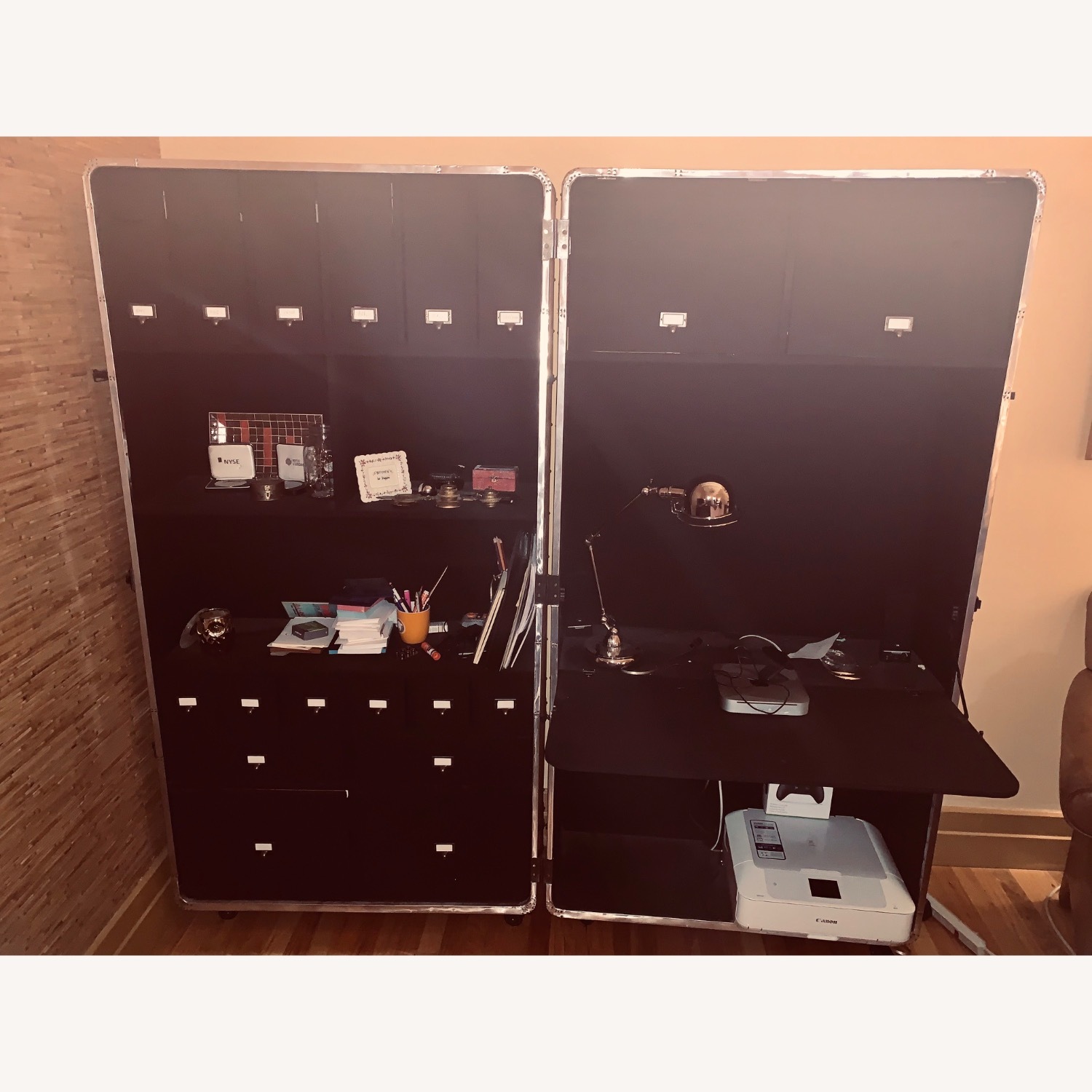 Restoration Hardware Mayfair Steamer Trunk Secretary - image-4