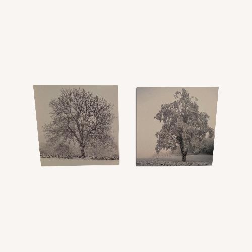 Used Frozen Trees on Wrapped Canvas for sale on AptDeco