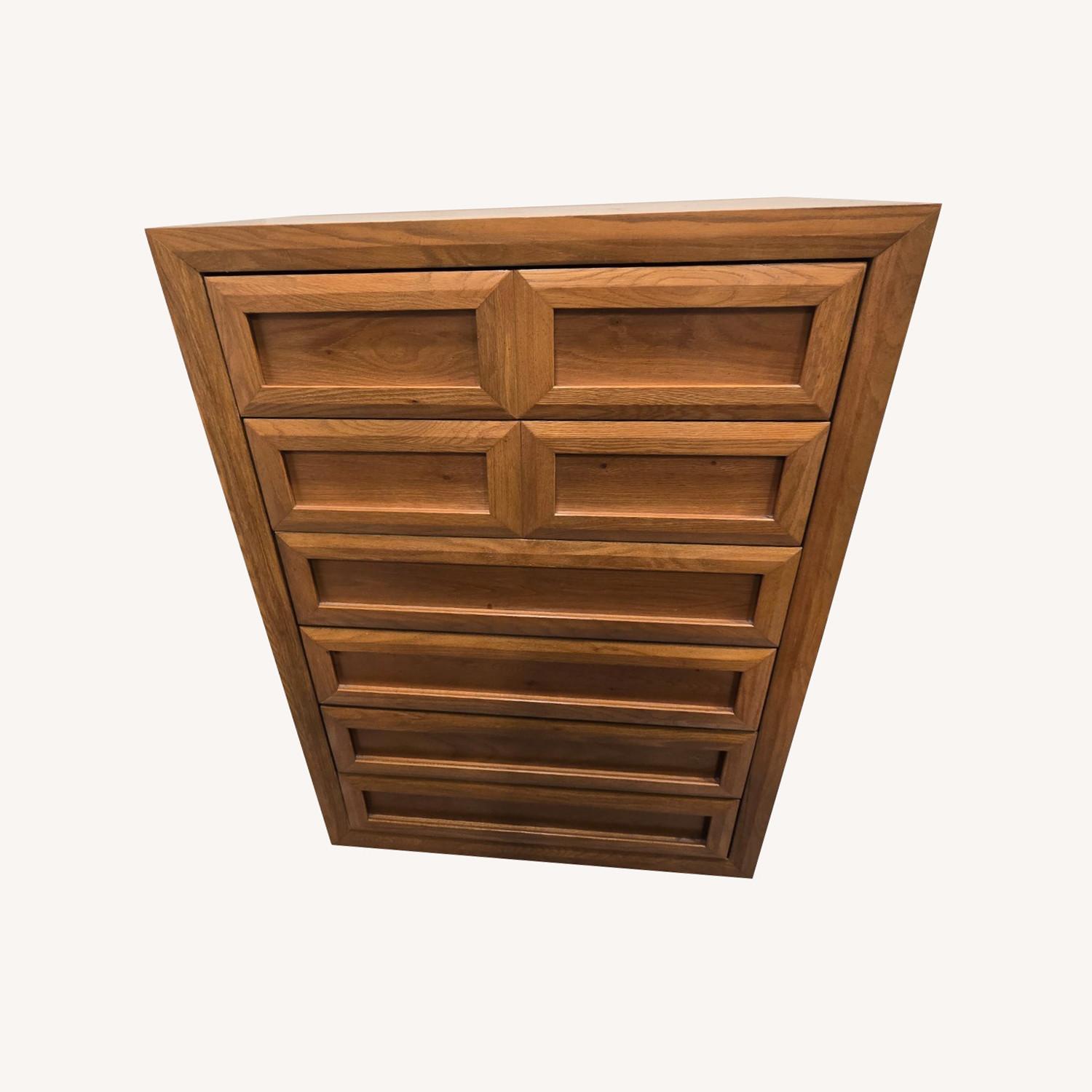 Large Light Brown Wood Dresser - image-0