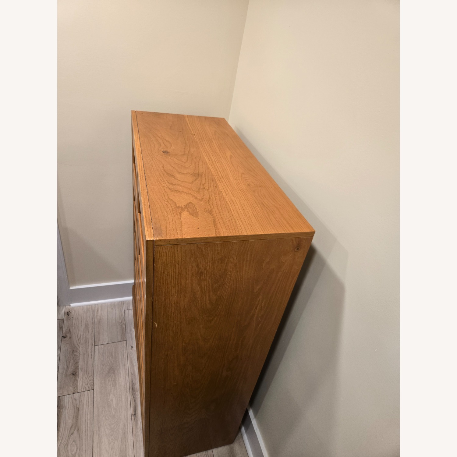 Large Light Brown Wood Dresser - image-6