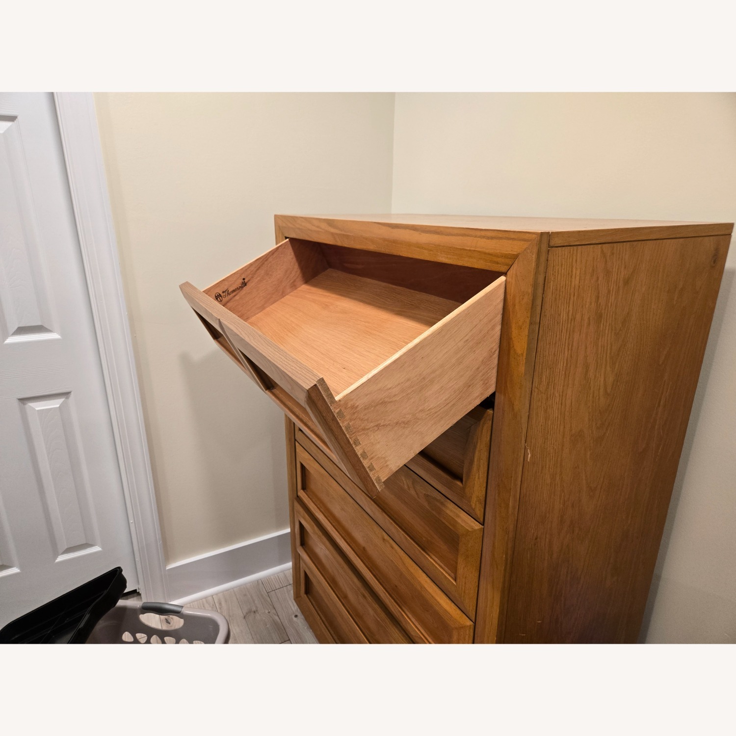 Large Light Brown Wood Dresser - image-10