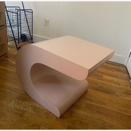 Used Pierre Cardin Blush Pink Post Modern Waterfall Table  for sale on AptDeco
