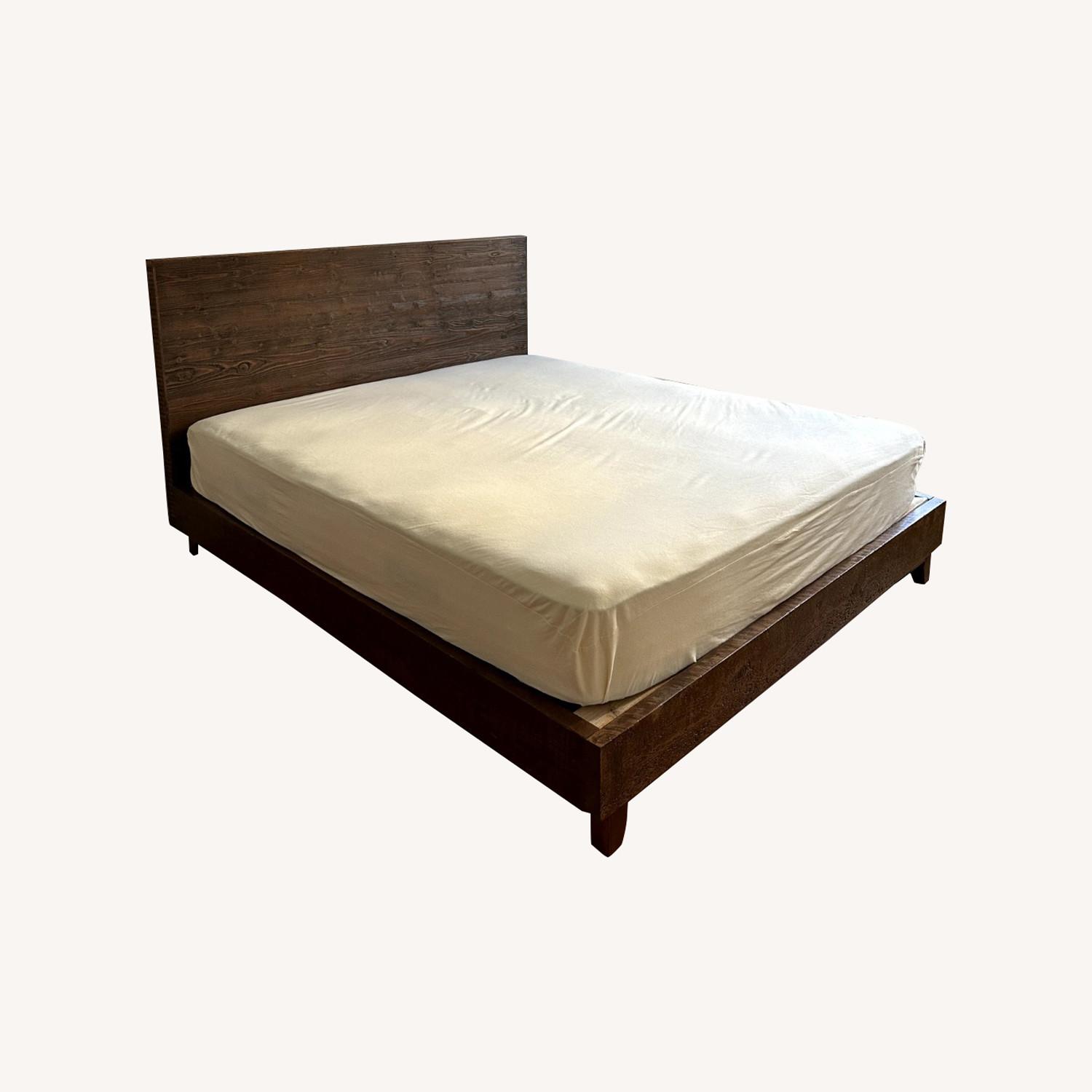 Avocado Green Reclaimed Wood Bed Frame - image-0