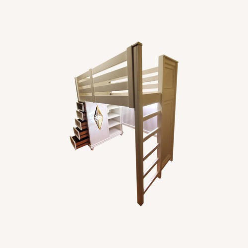 Used Raymour & Flanigan Kaleidoscope Youth Loft Bed Twin Over Twin for sale on AptDeco
