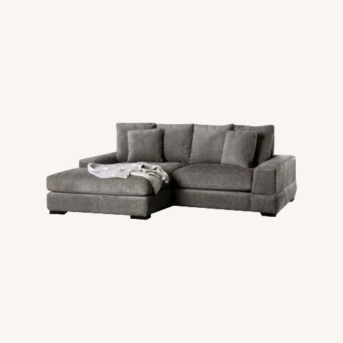Used Furniture of America Ainsley Sofa with Chaise Grey for sale on AptDeco