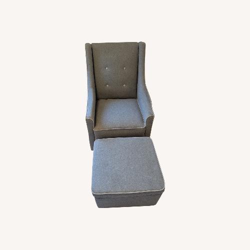 Used DaVinci Owen Upholstered Swivel Glider and Ottoman for sale on AptDeco