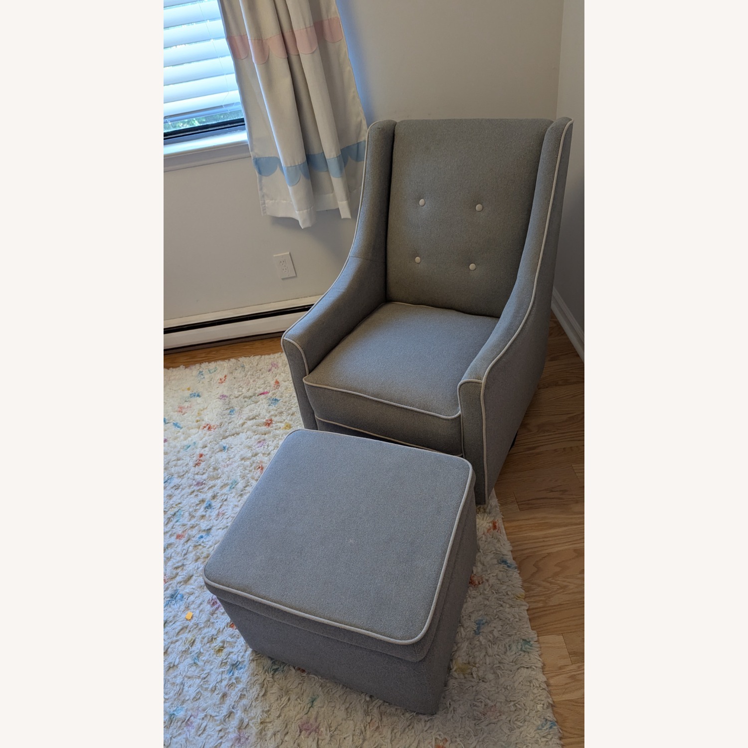 DaVinci Owen Upholstered Swivel Glider and Ottoman - image-17