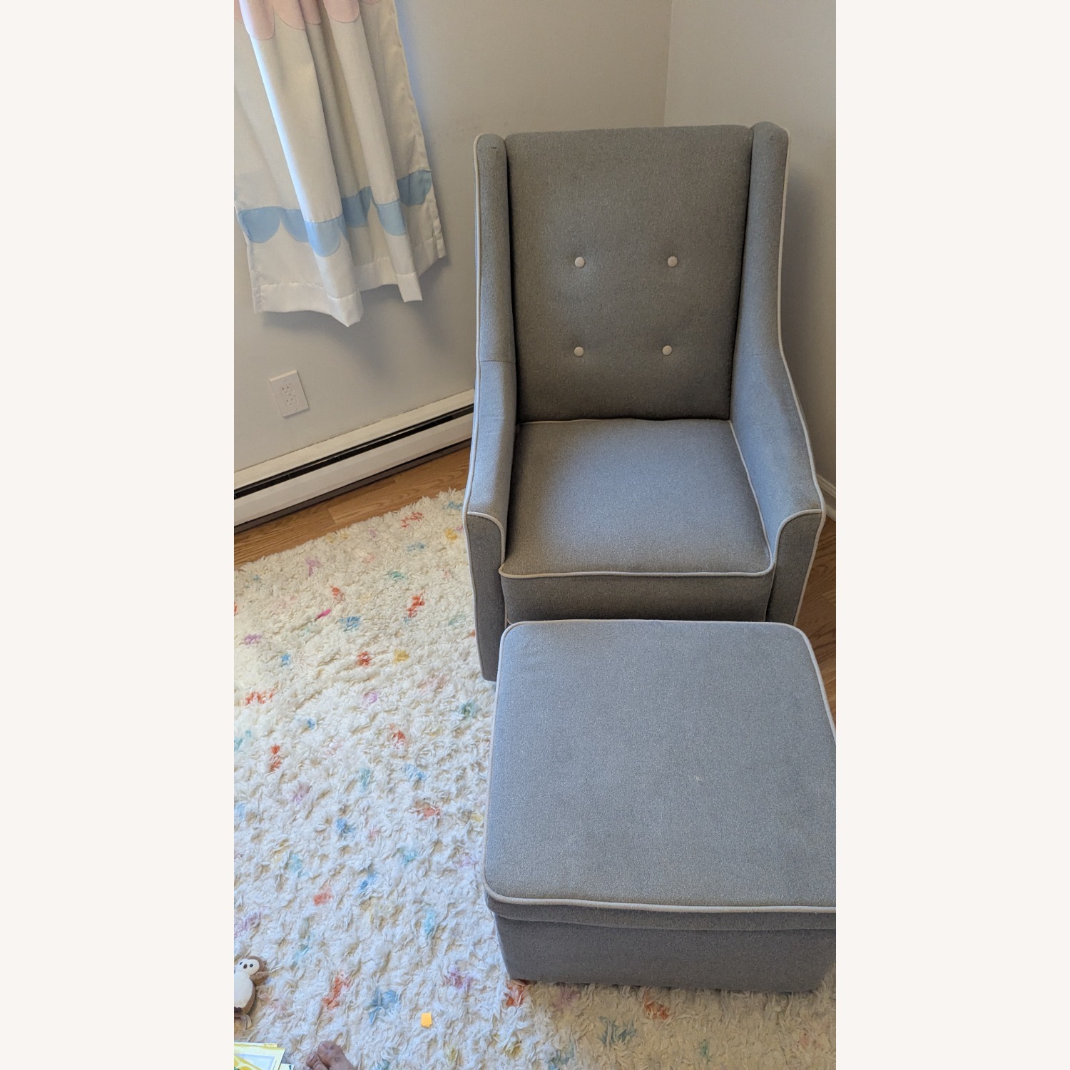 DaVinci Owen Upholstered Swivel Glider and Ottoman - image-11