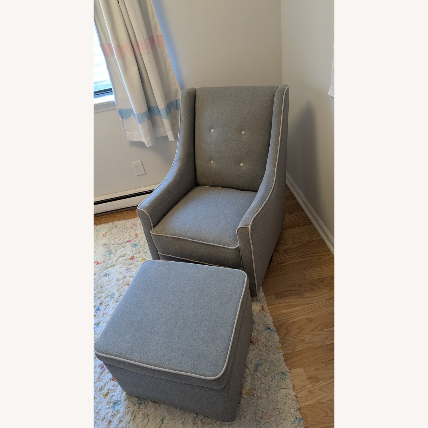 DaVinci Owen Upholstered Swivel Glider and Ottoman - image-15