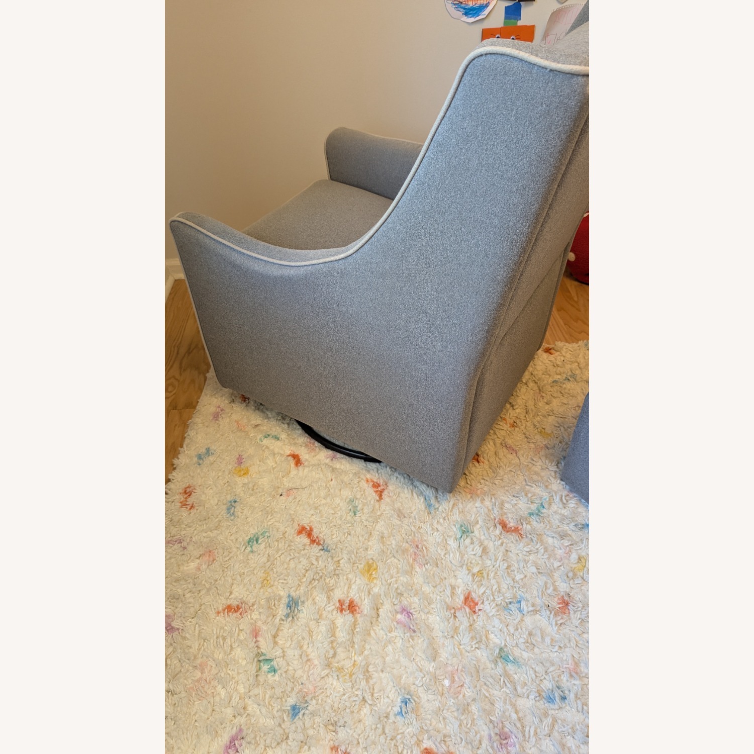 DaVinci Owen Upholstered Swivel Glider and Ottoman - image-3