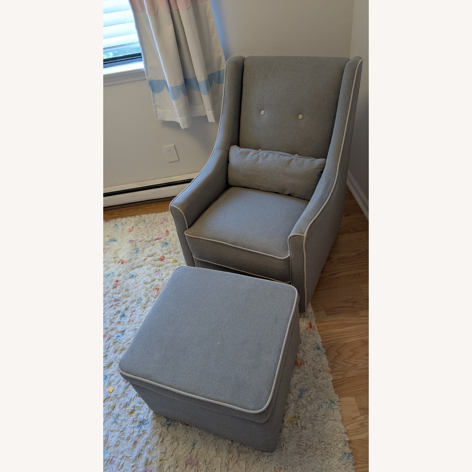 DaVinci Owen Upholstered Swivel Glider and Ottoman - image-6