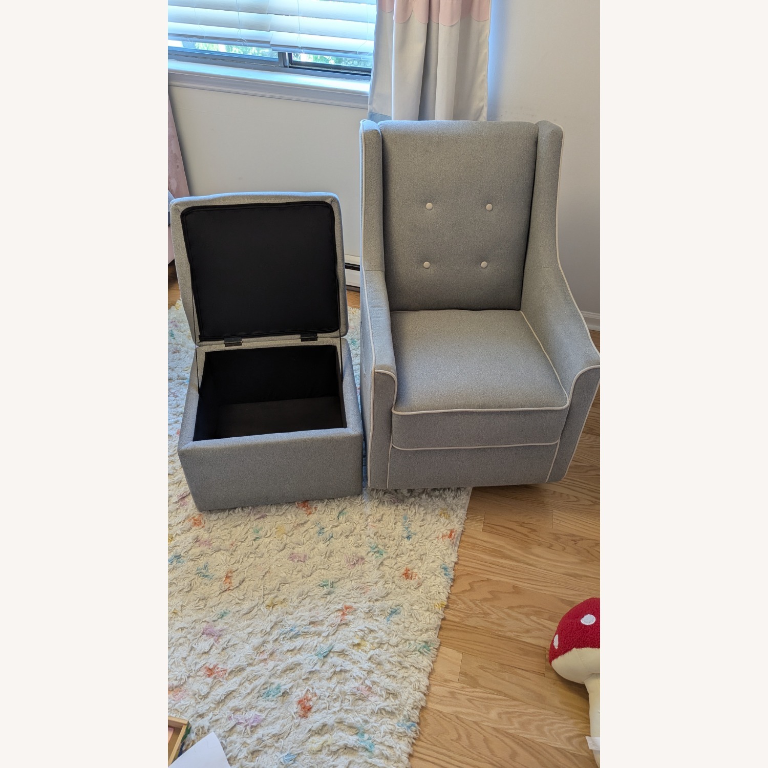 DaVinci Owen Upholstered Swivel Glider and Ottoman - image-12