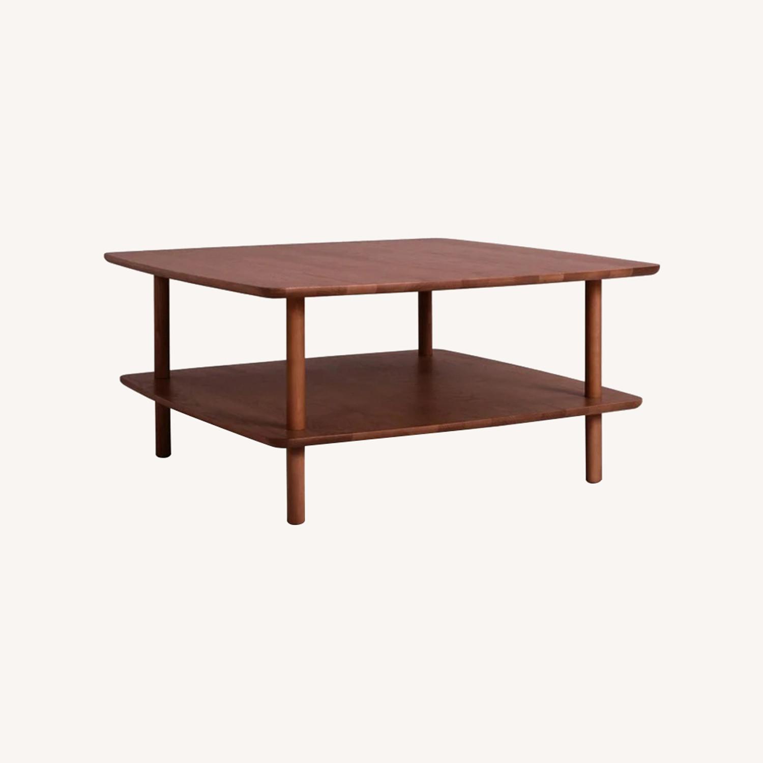 Burrow Serif Square Coffee Table Walnut - image-0
