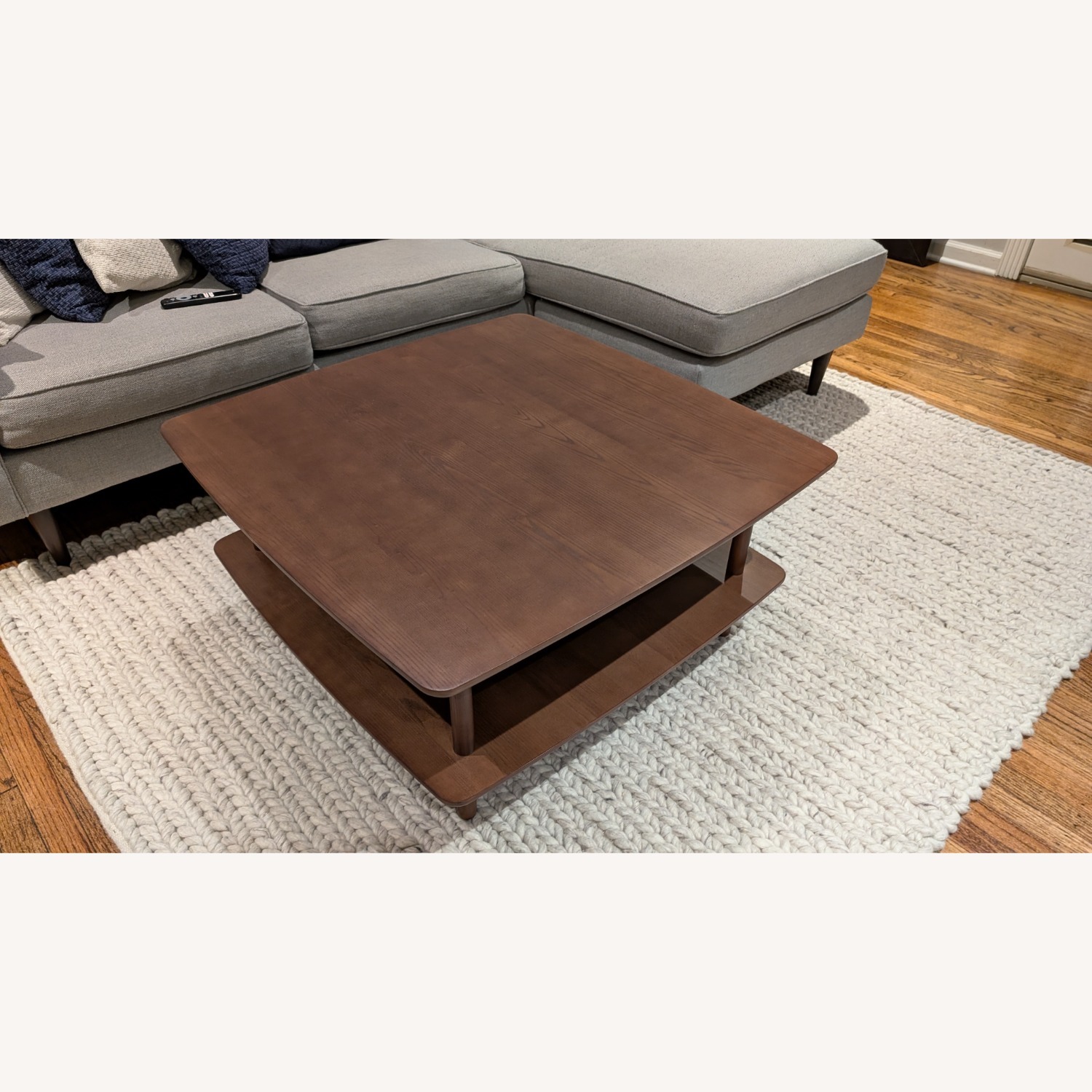 Burrow Serif Square Coffee Table Walnut - image-1