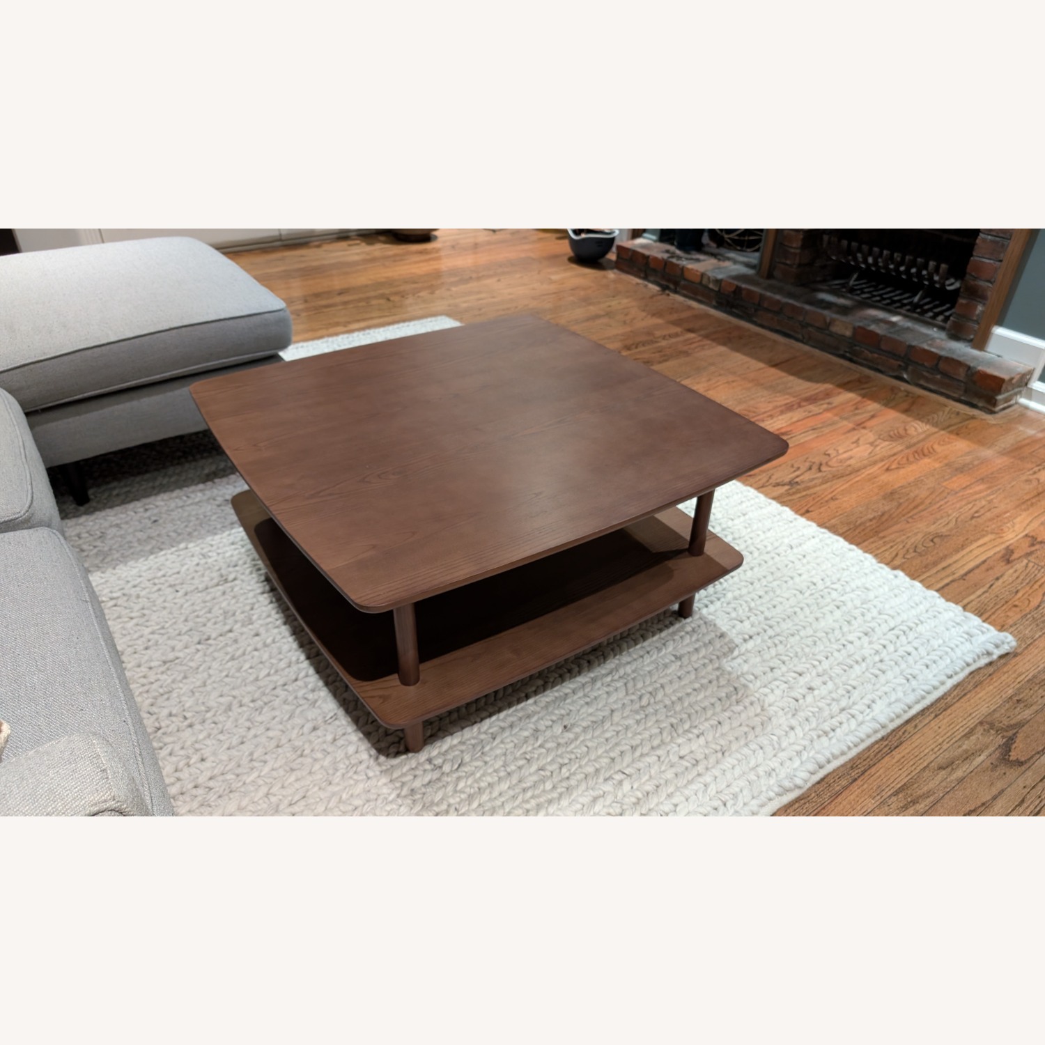 Burrow Serif Square Coffee Table Walnut - image-2