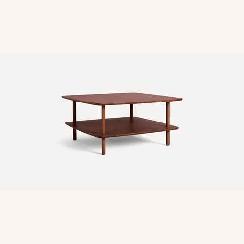 Used Burrow Serif Square Coffee Table Walnut for sale on AptDeco