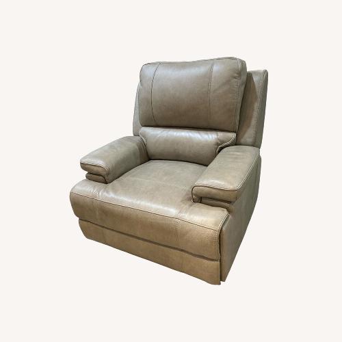 Used Bassett Parsons Leather Power Recliner for sale on AptDeco