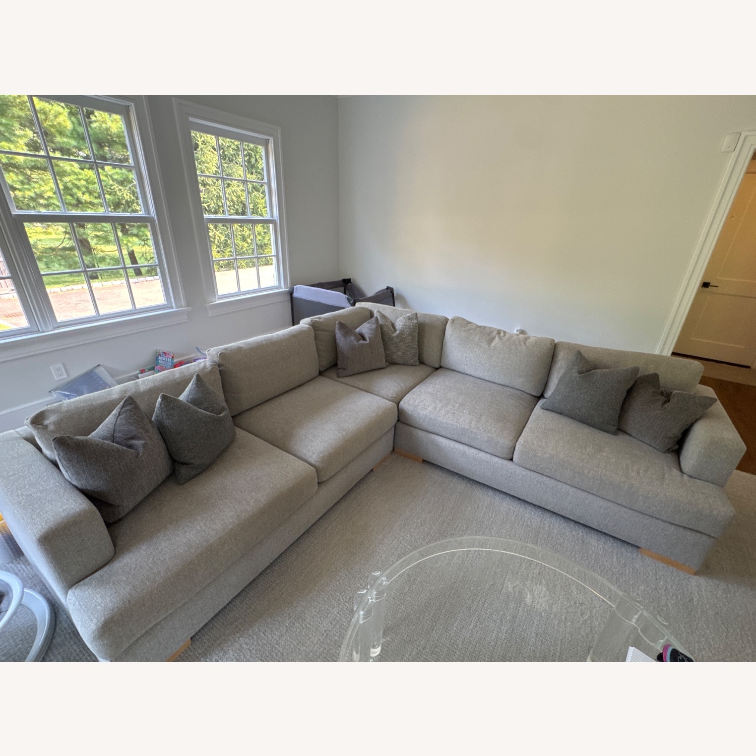 HomeNature Custom Sectional with Ottoman - image-1