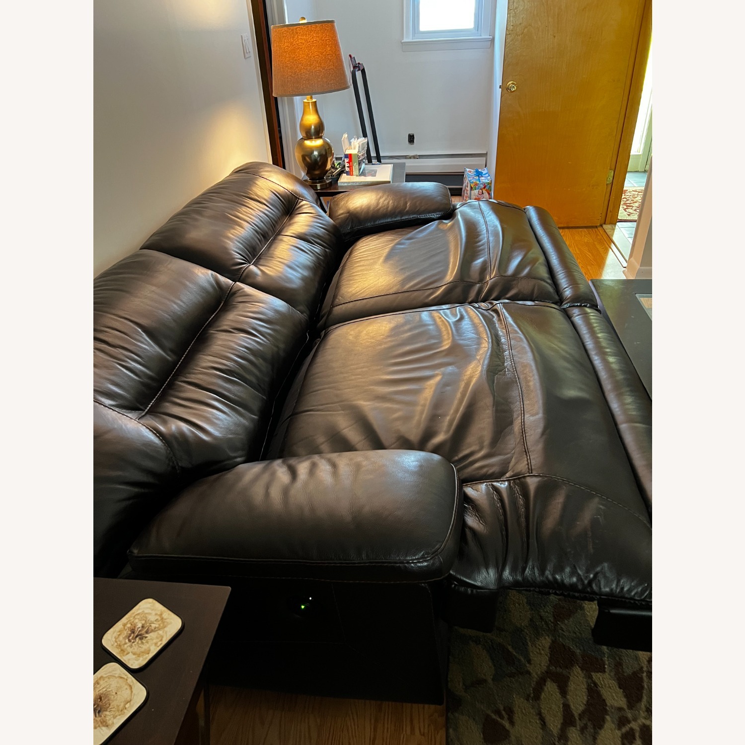 Leather Reclining Sofa - image-3