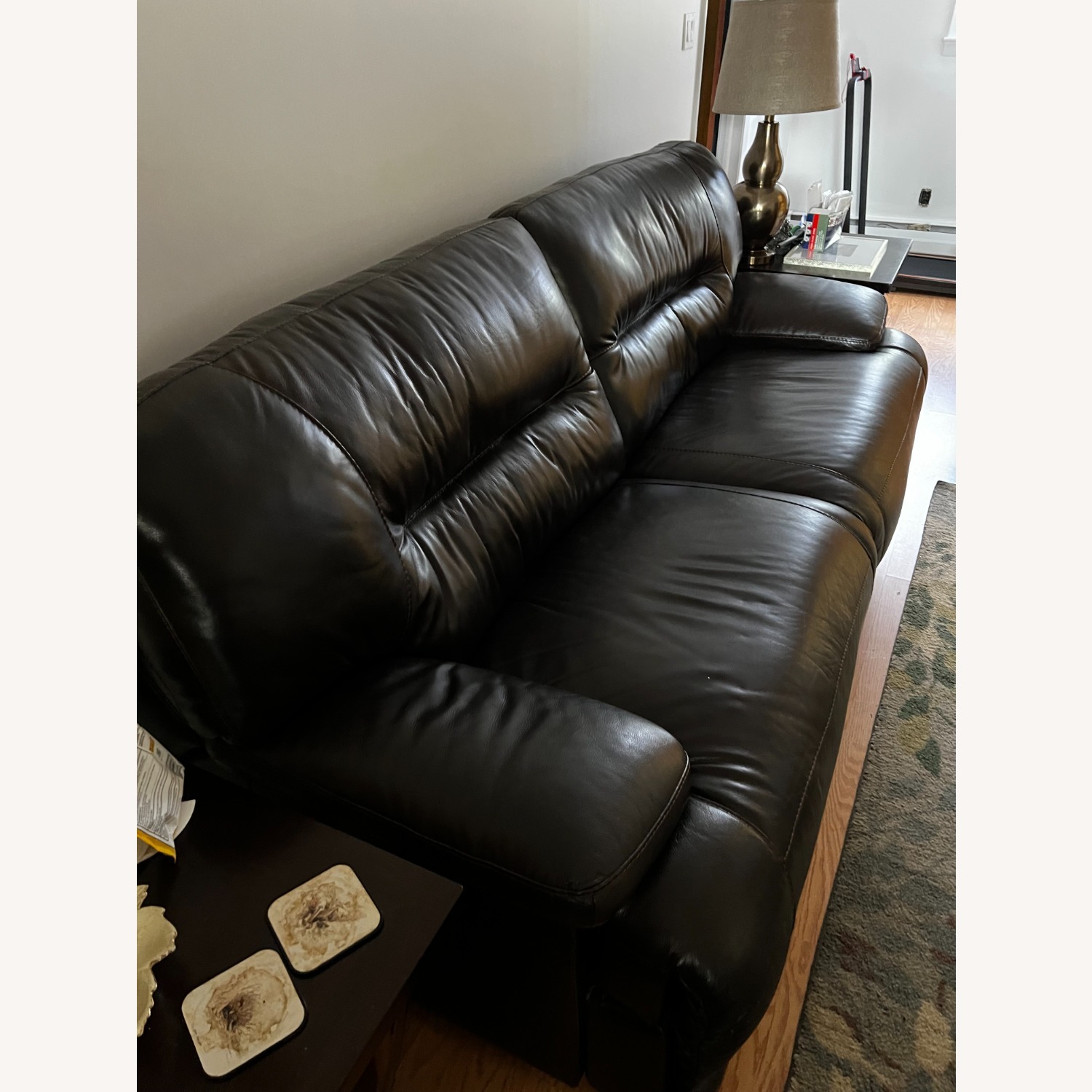 Leather Reclining Sofa - image-2