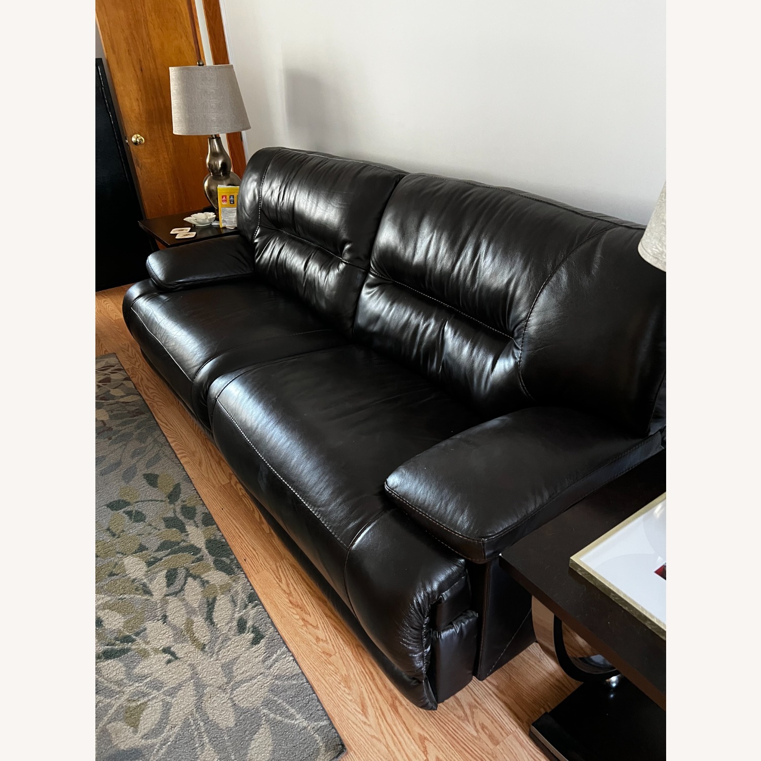 Leather Reclining Sofa - image-1