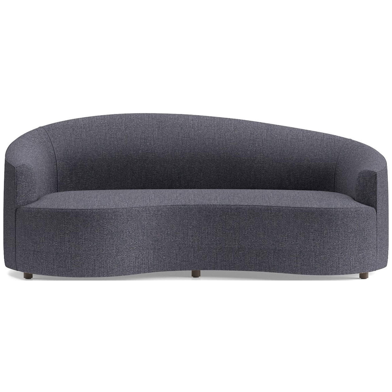 Navy Crate & Barrel Infiniti Sofa & Ottoman - image-0