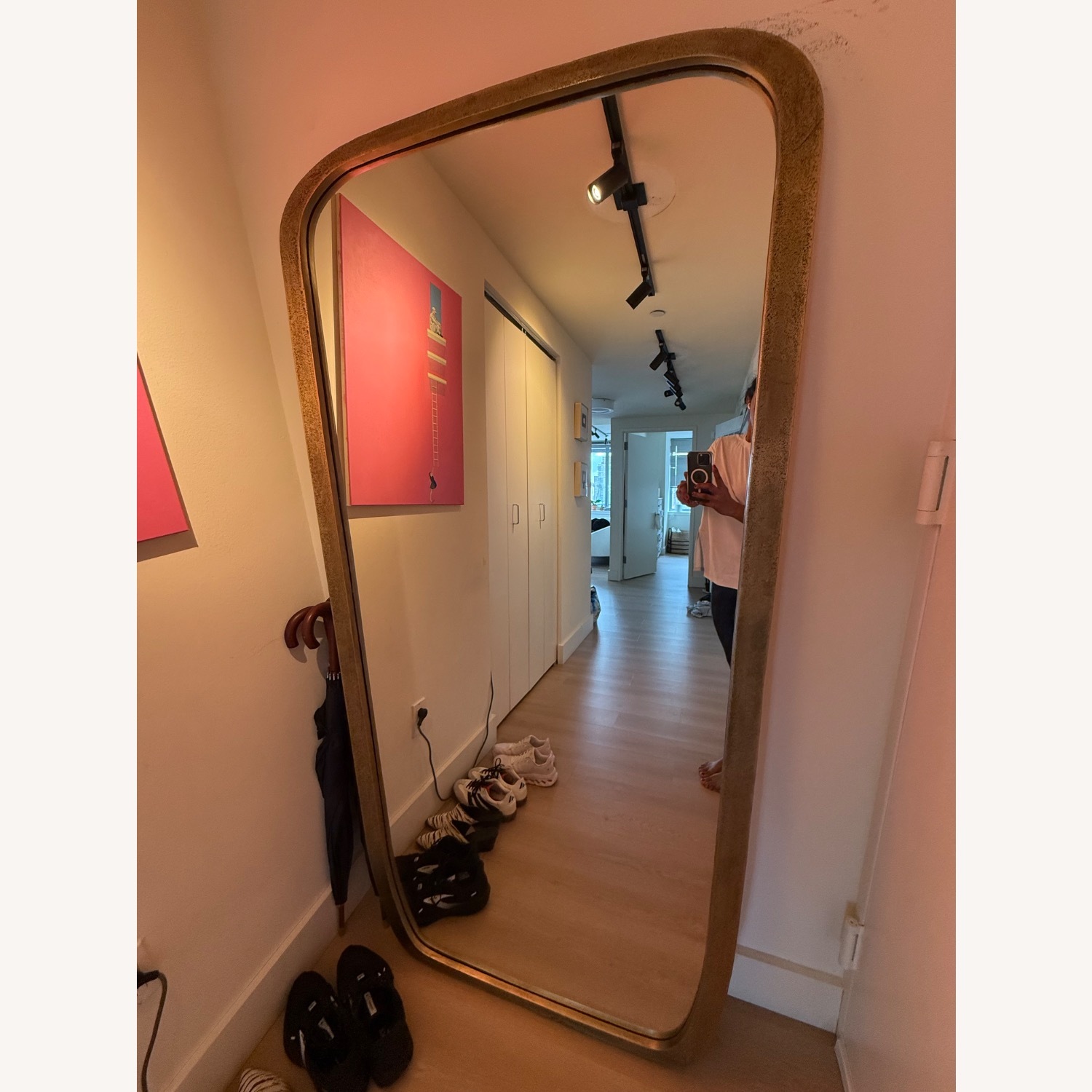 CB2 Ponder Brass Full-Length Floor Mirror 36''x72'' - image-1