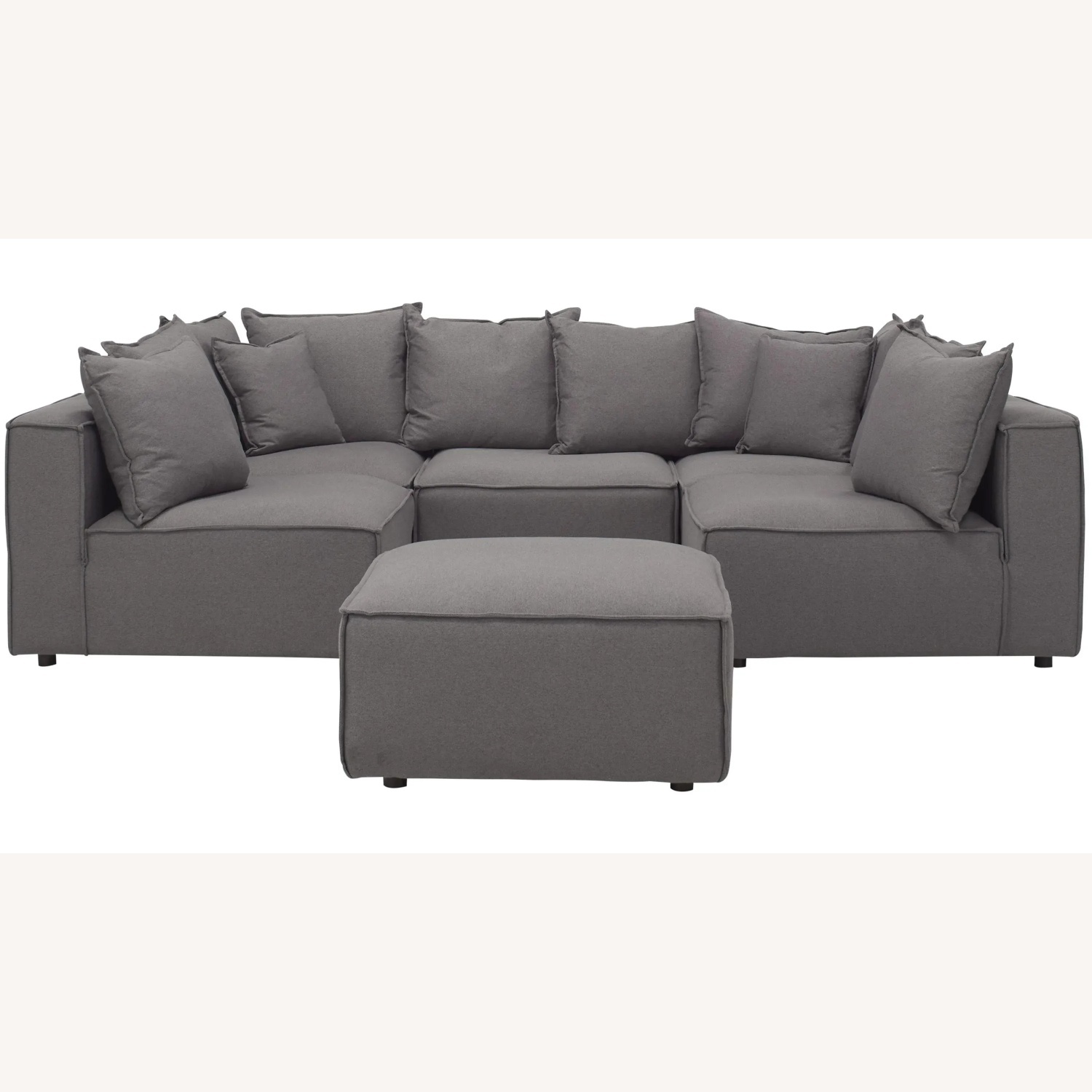 Loris Chenille 5-pc. Pit Sectional with Cocktail Ottoman - image-5