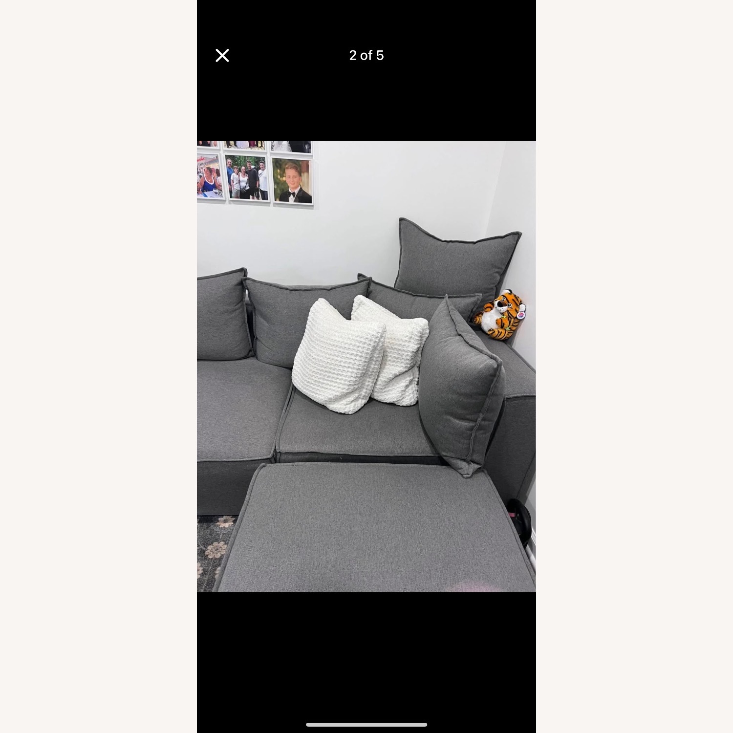 Loris Chenille 5-pc. Pit Sectional with Cocktail Ottoman - image-4