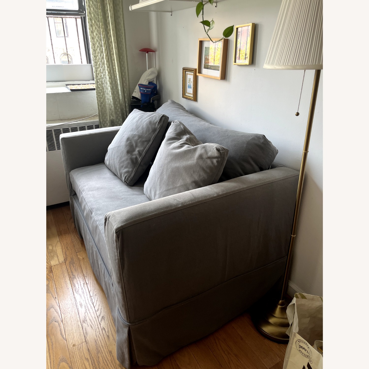 Crate & Barrel Willow II Slipcovered Chair and a Half - image-2