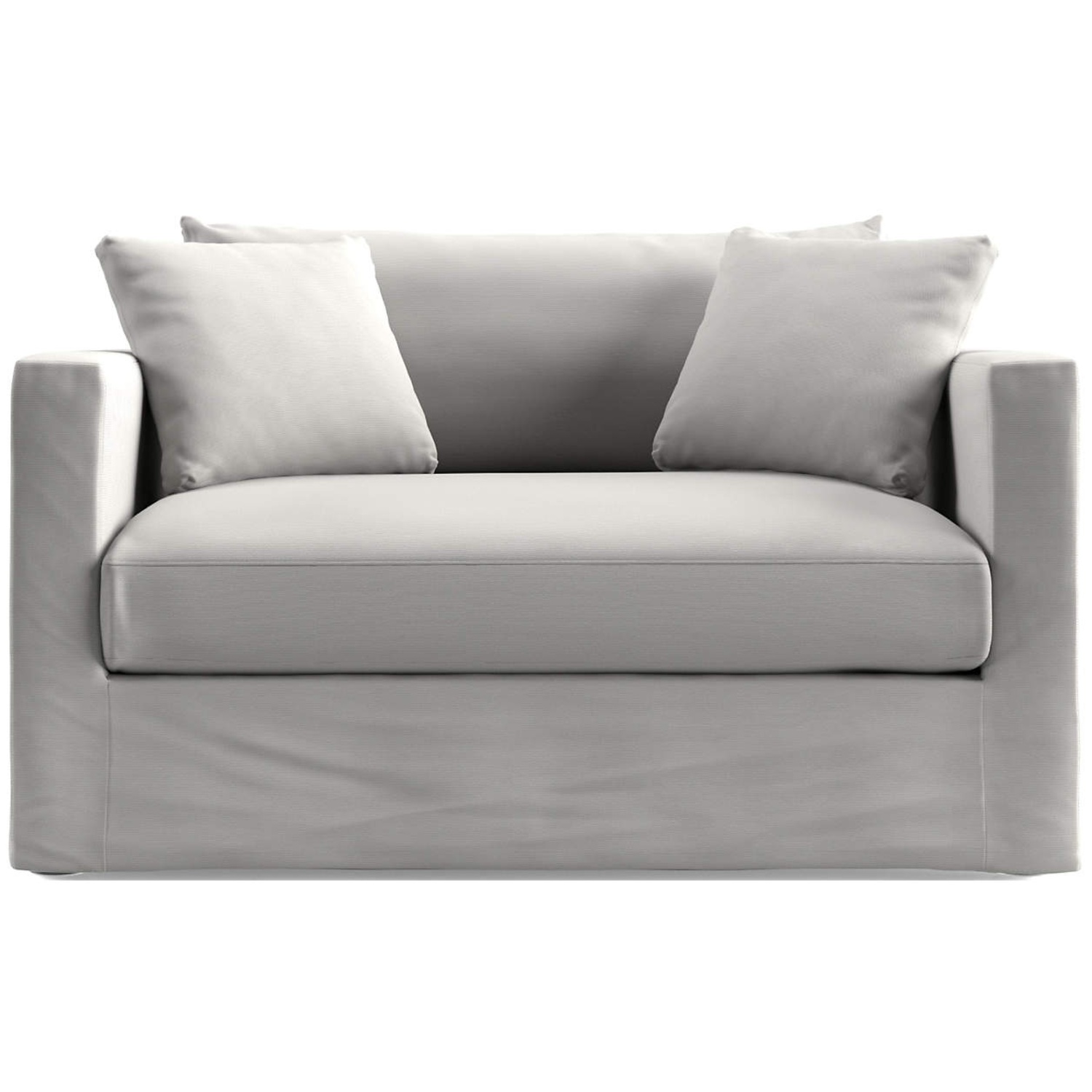 Crate & Barrel Willow II Slipcovered Chair and a Half - image-3