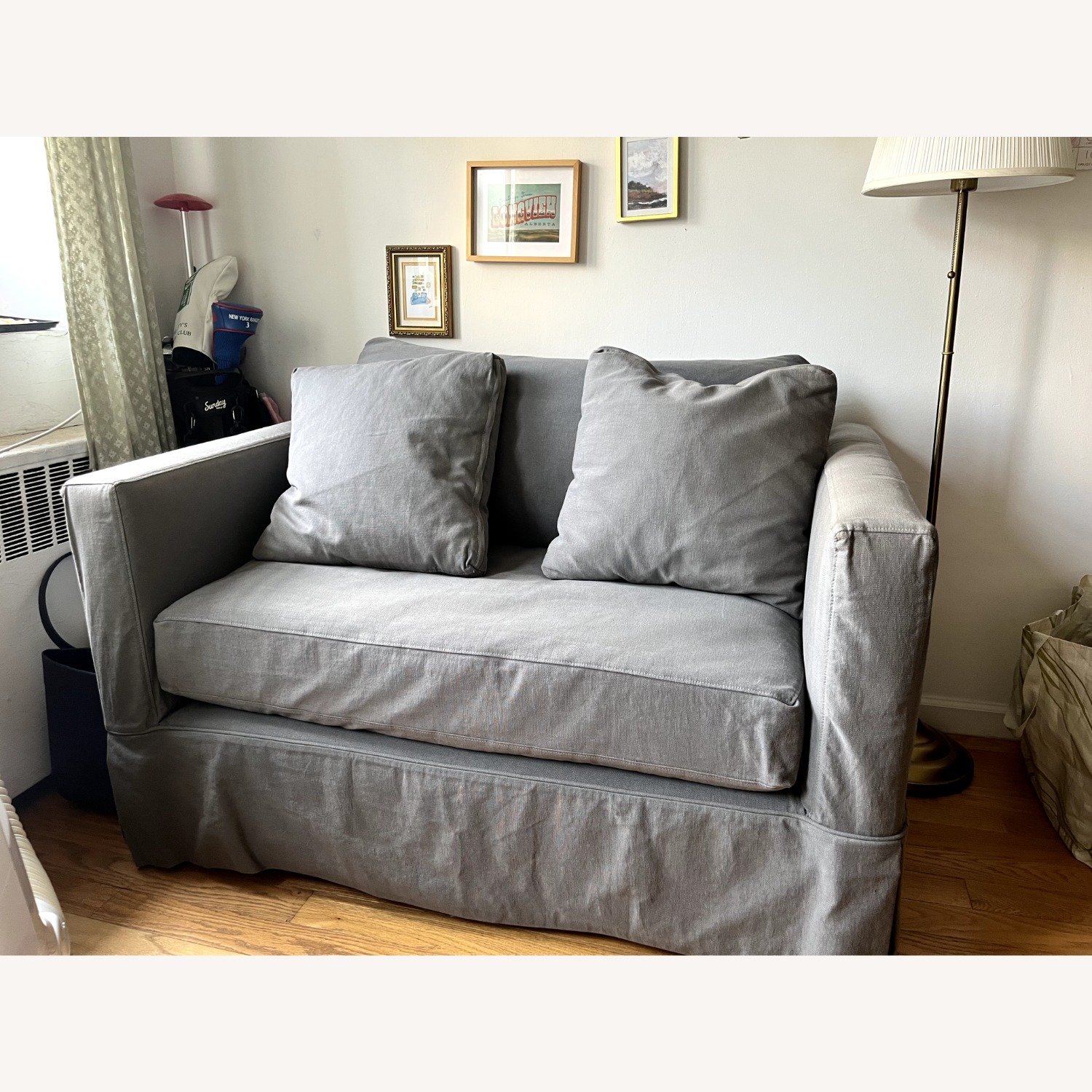 Crate & Barrel Willow II Slipcovered Chair and a Half - image-1